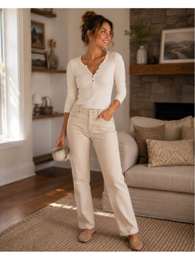 Women's Talbots Boot Cut & Flare Pants Size 6 Beige Summer